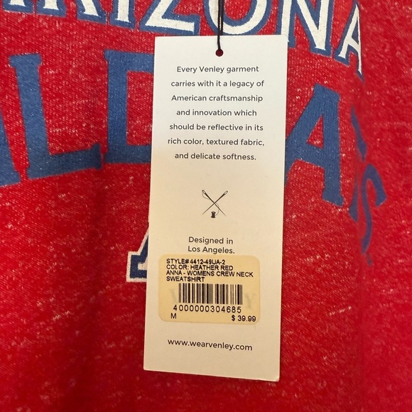 NWT Heather Red Anna Crewneck Arizona Wildcats Sweatshirt in Size Medium - Picture 8 of 9
